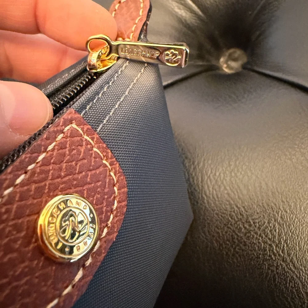 Longchamp Gray Le Pliage Mini Pouch - Picture 5 of 6